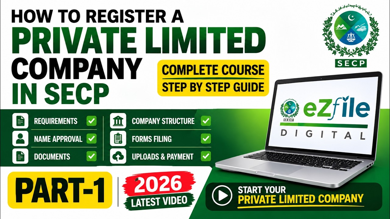 SECP Private Limited Company Registration 2026 Part-1 | How to Register a Company In Pakistan | SECP