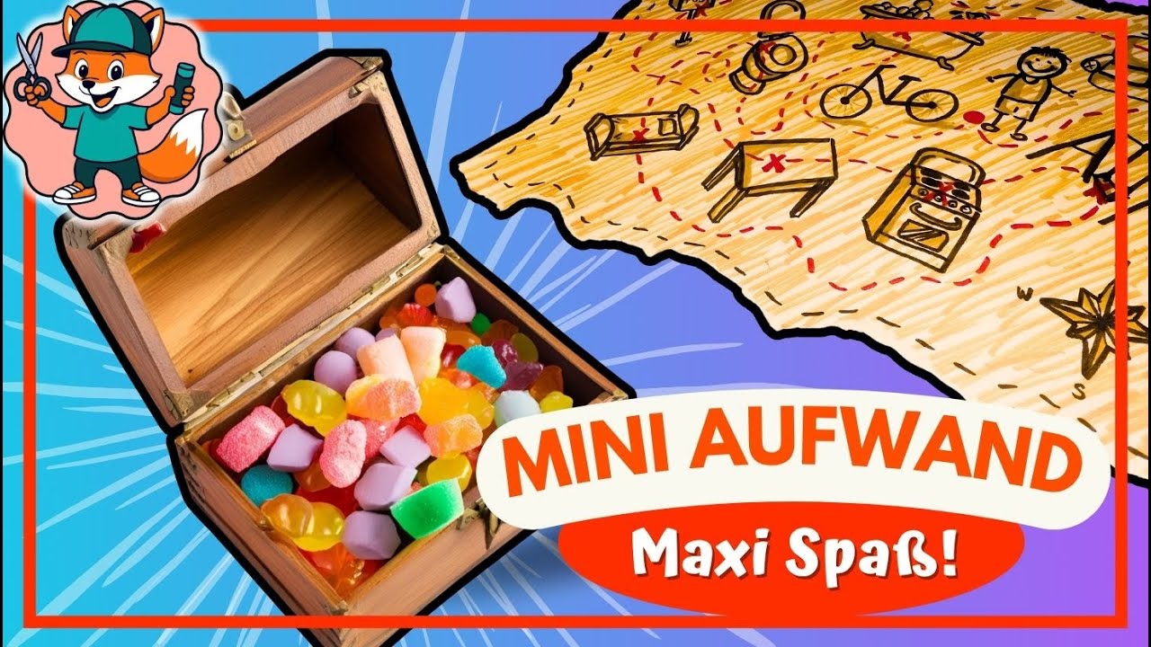 Schatzsuche basteln in 5 Minuten – mit nur 2 Materialien!