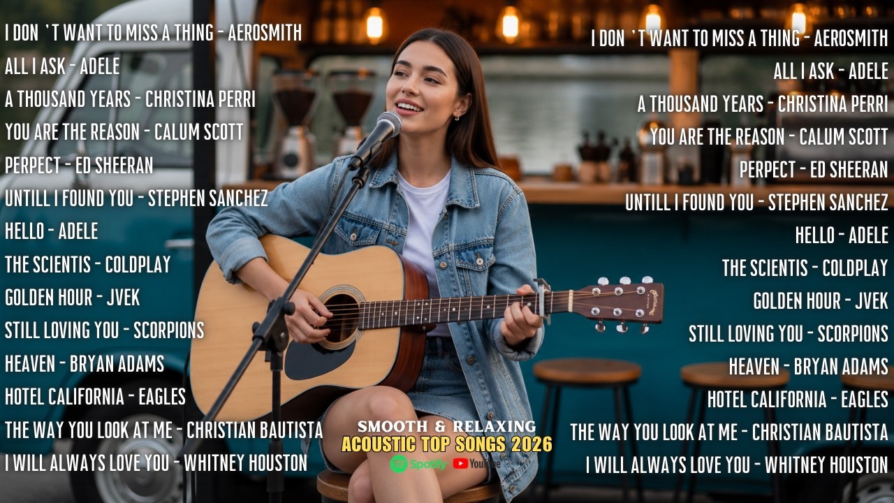 Smooth Acoustic Classics 🎸 Timeless Love Songs | Aerosmith, The Beatles, Oasis, Adele, Coldplay