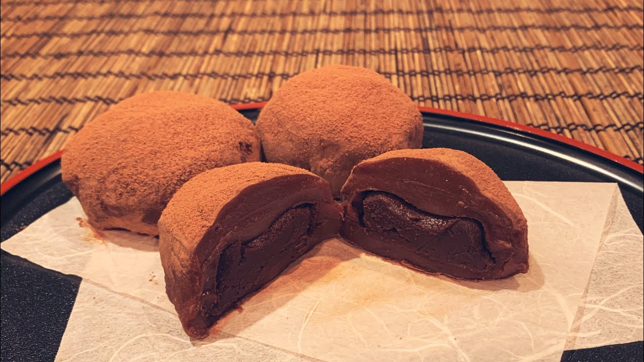 How to make chocolate mochi (microwave)|| レンジで餅チョコ