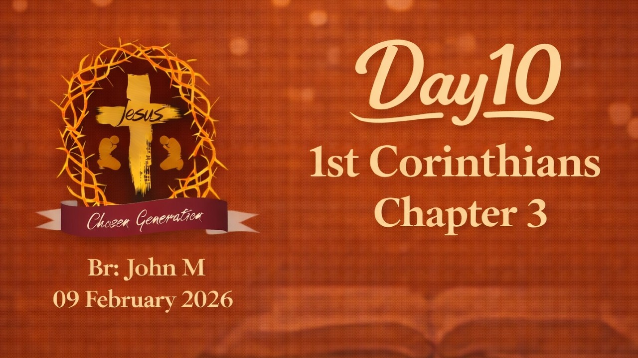 Day 10 | Bible Study - 1 Corinthians | John M | Philadelphia A G Church | Bangalore