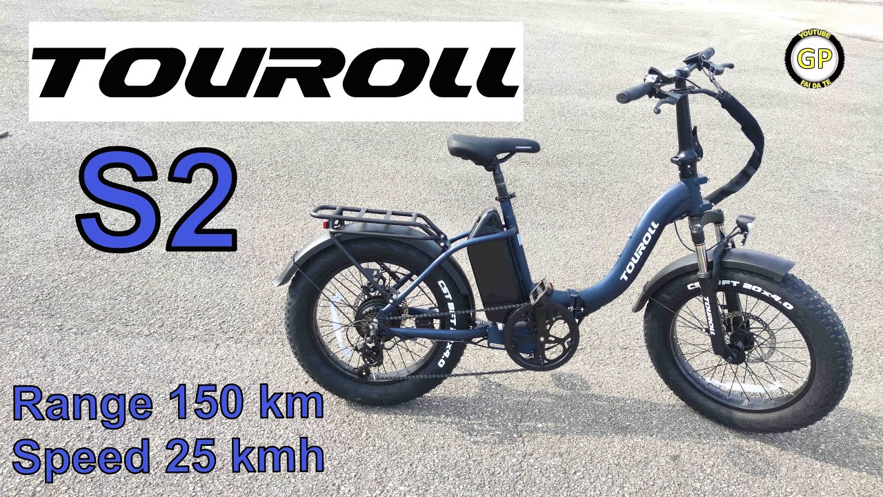 Электровелосипед TOUROLL S2 650 Вт 48 В 15 Ач Автономность 150 км Скорость 25 км/ч Распаковка и Тест