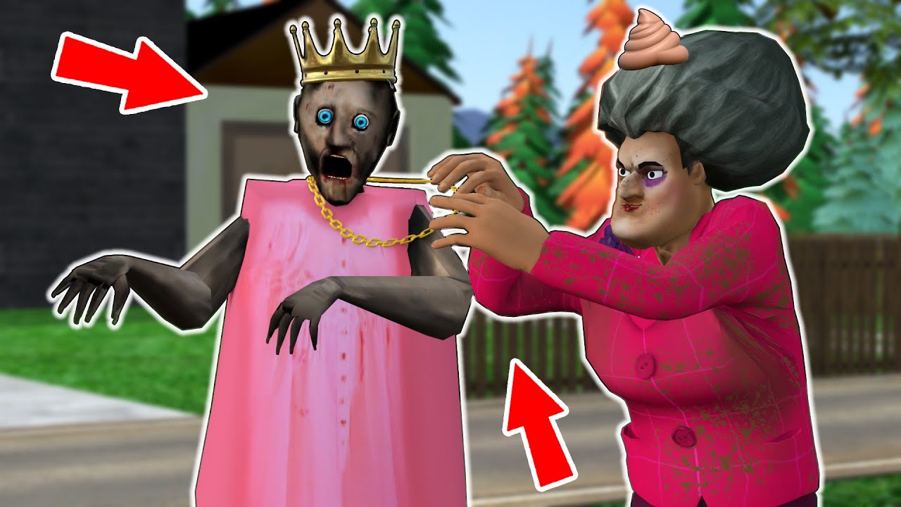 Granny vs Scary Teacher vs poop vs money - funny horror animation (30 minutes with Granny)