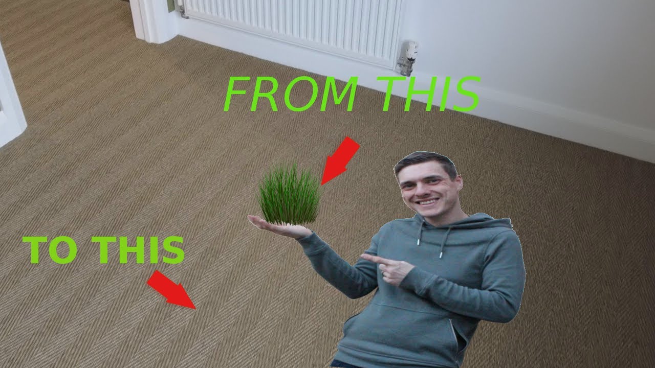 CUTTING AND FITTING SISAL NATURAL CARPET!!  (part 1)