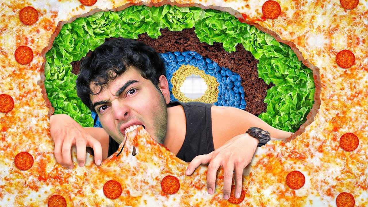 100 KAT YEMEK HÜCREDEN İLK ÇIKAN KAZANIR ?! *24 Saat En Çok Kilo Alan Kazanır Yarışması*