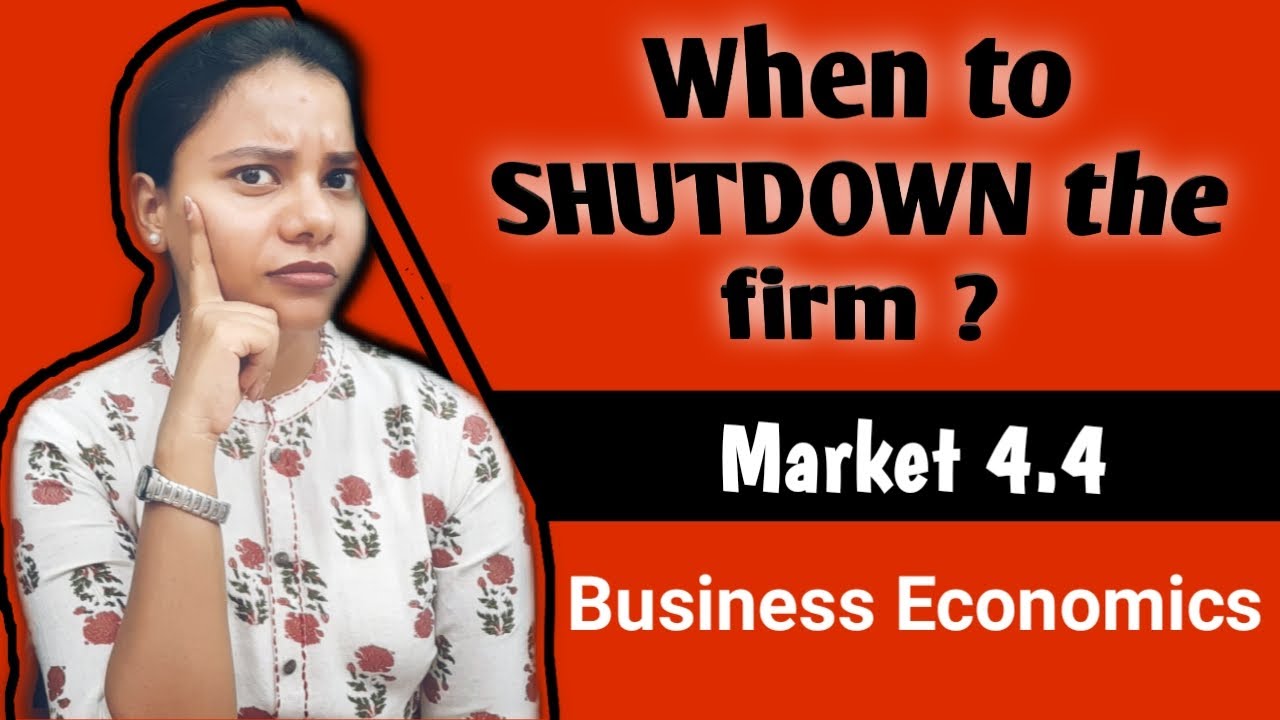 Chapter 4.4 - MARKET - Behavioural Principles - When to Shutdown the firm & Relation in TR, MR, AR