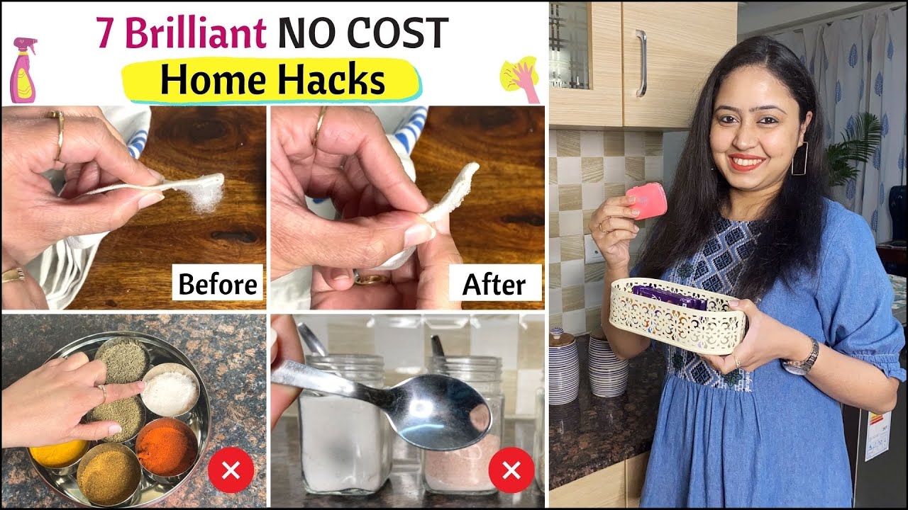7 NO COST Brilliant Home Hacks | ZERO COST Homemaking Tips | Best Home & Kitchen Maintenance Tips