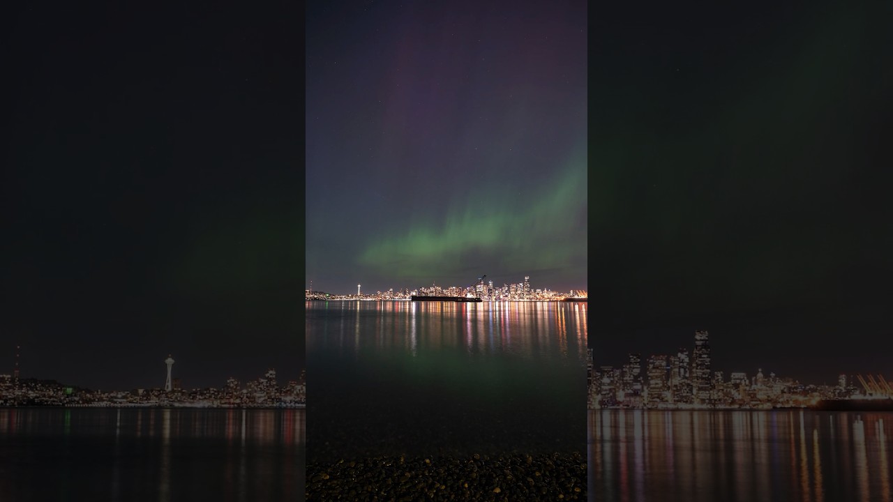 The Aurora Borealis over Seattle