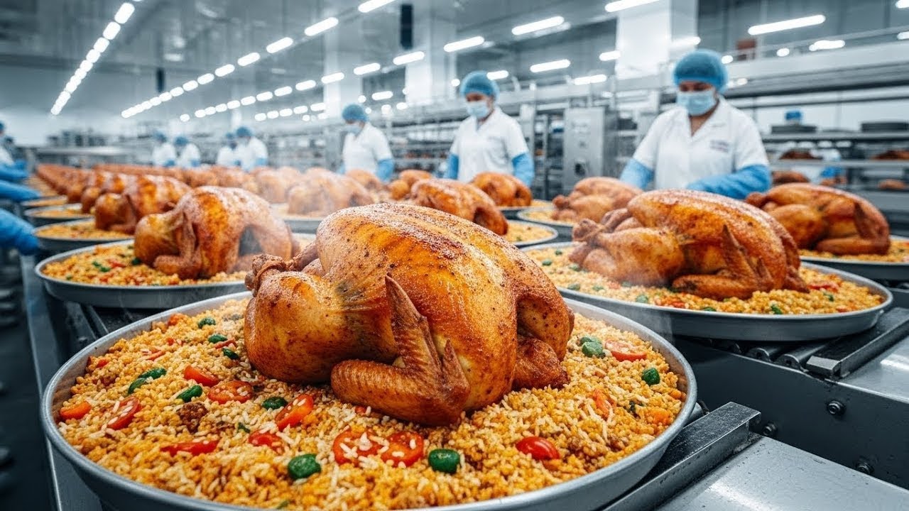 Inside a Modern Poultry Factory: From Whole Birds to Golden Fried Chicken (Full Process)