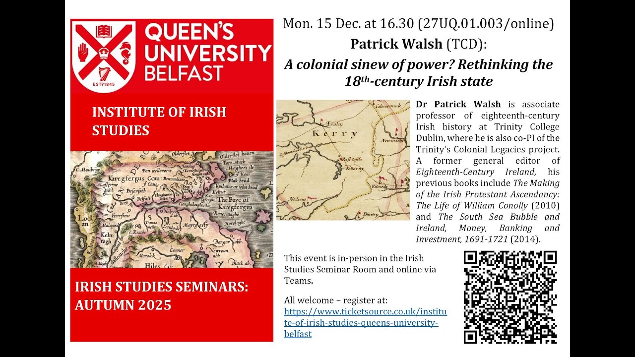 Irish Studies Seminar: Patrick Walsh