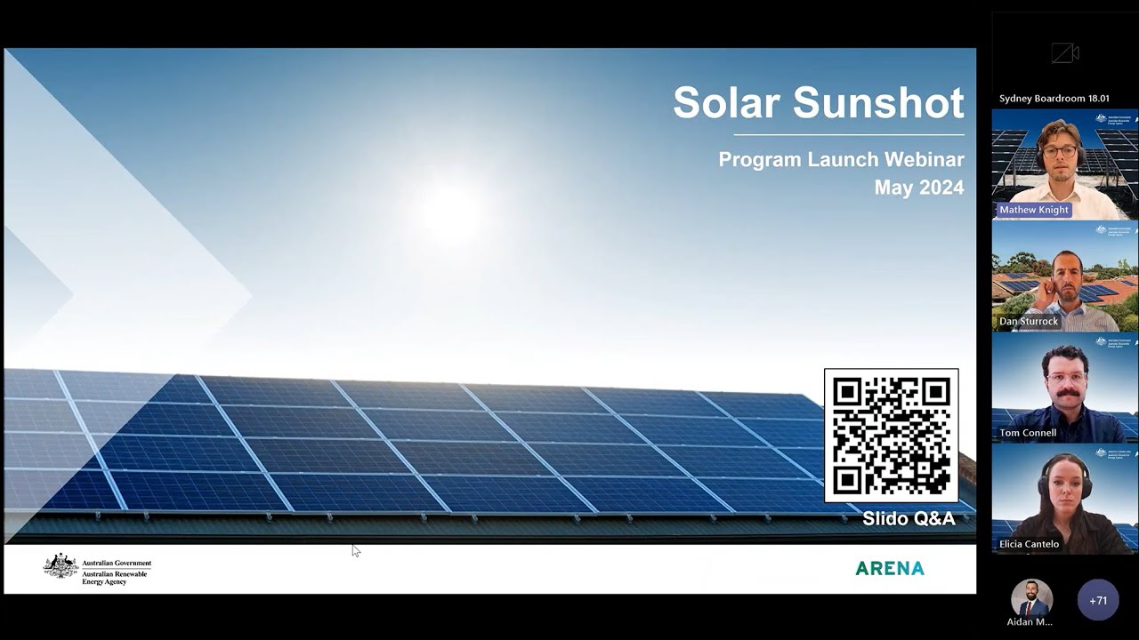 Solar Sunshot consultation webinar 2 – Solar Supply Chain