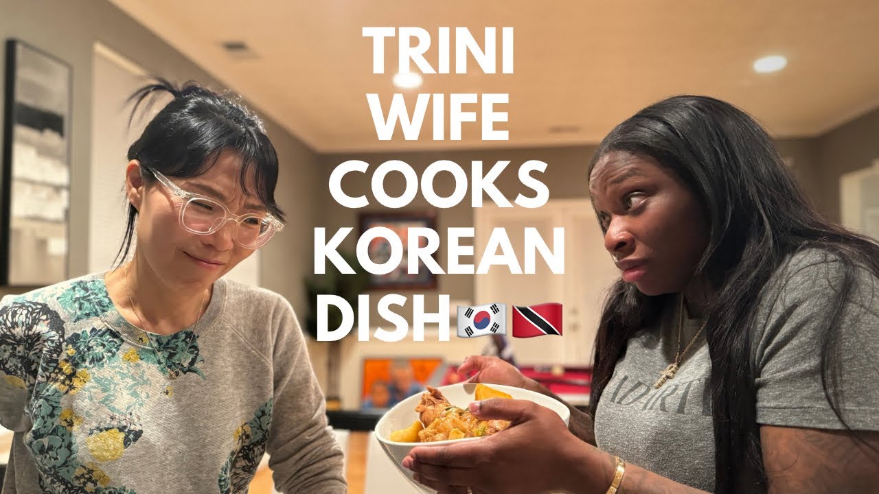 Korean Mom Judges Trini Wife's Take On Authentic Korean Dish! 🇰🇷👩🏽‍🍳🇹🇹