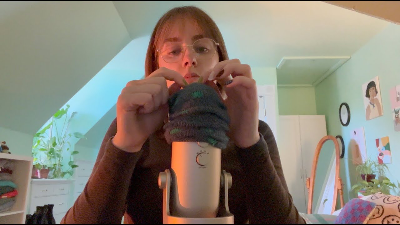 asmr using socks as the mic cover