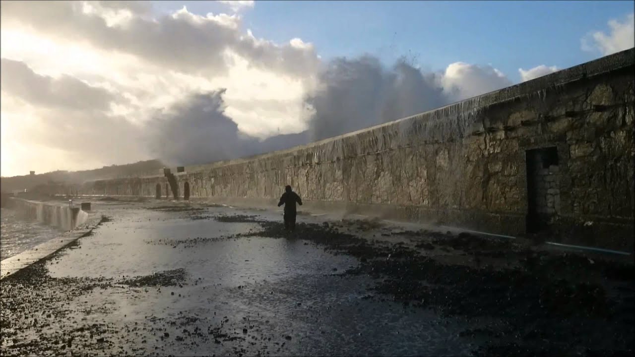 Holyhead Breakwater  A walk in a Storm