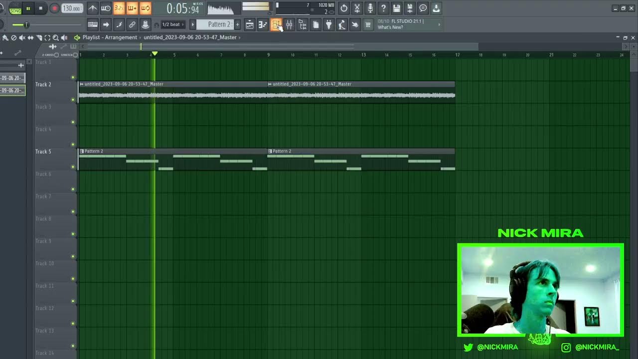 nick mira live making beats