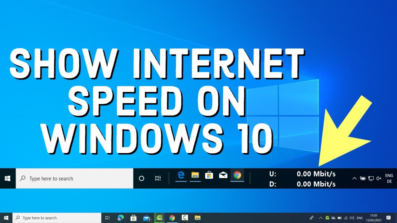 Как показать скорость интернета на панели задач в Windows 10
