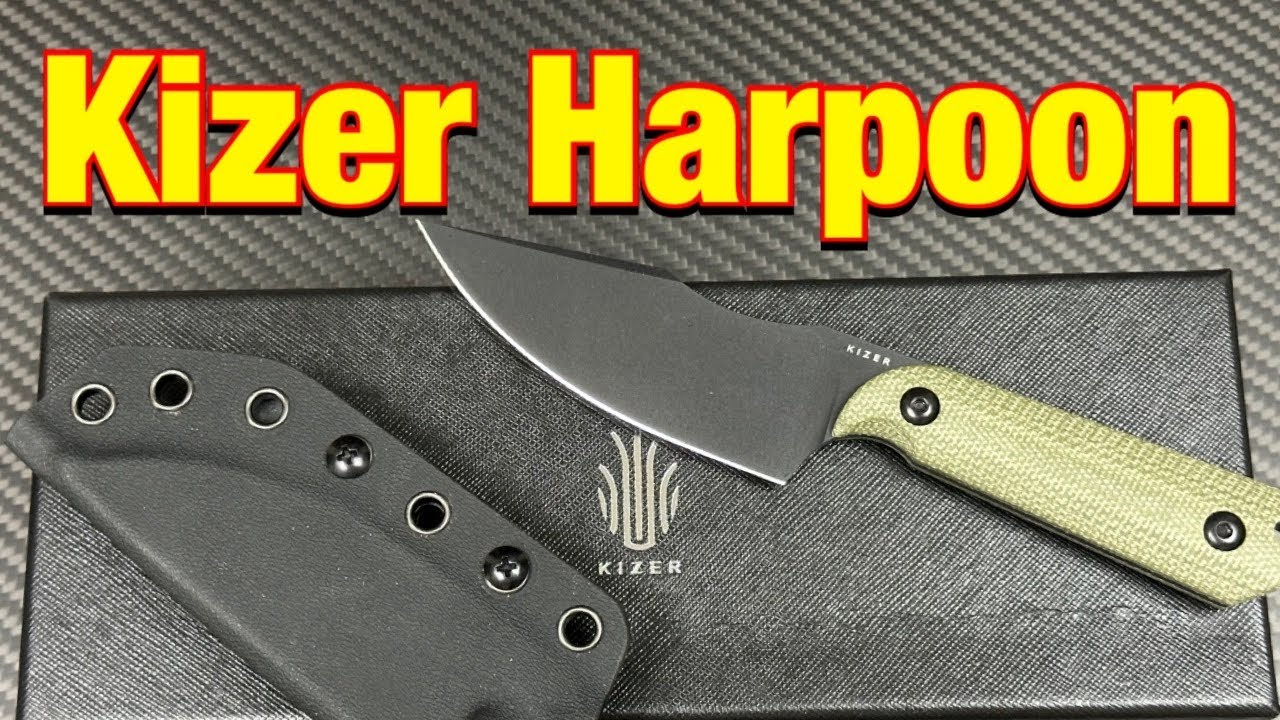 Kizer + Maverick Customs Harpoon с фиксированным лезвием