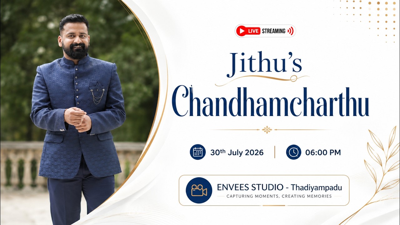 Jithu || Chandhamcharthu | LIVE Streaming | @ 06:00 Pm - 30th July 2026