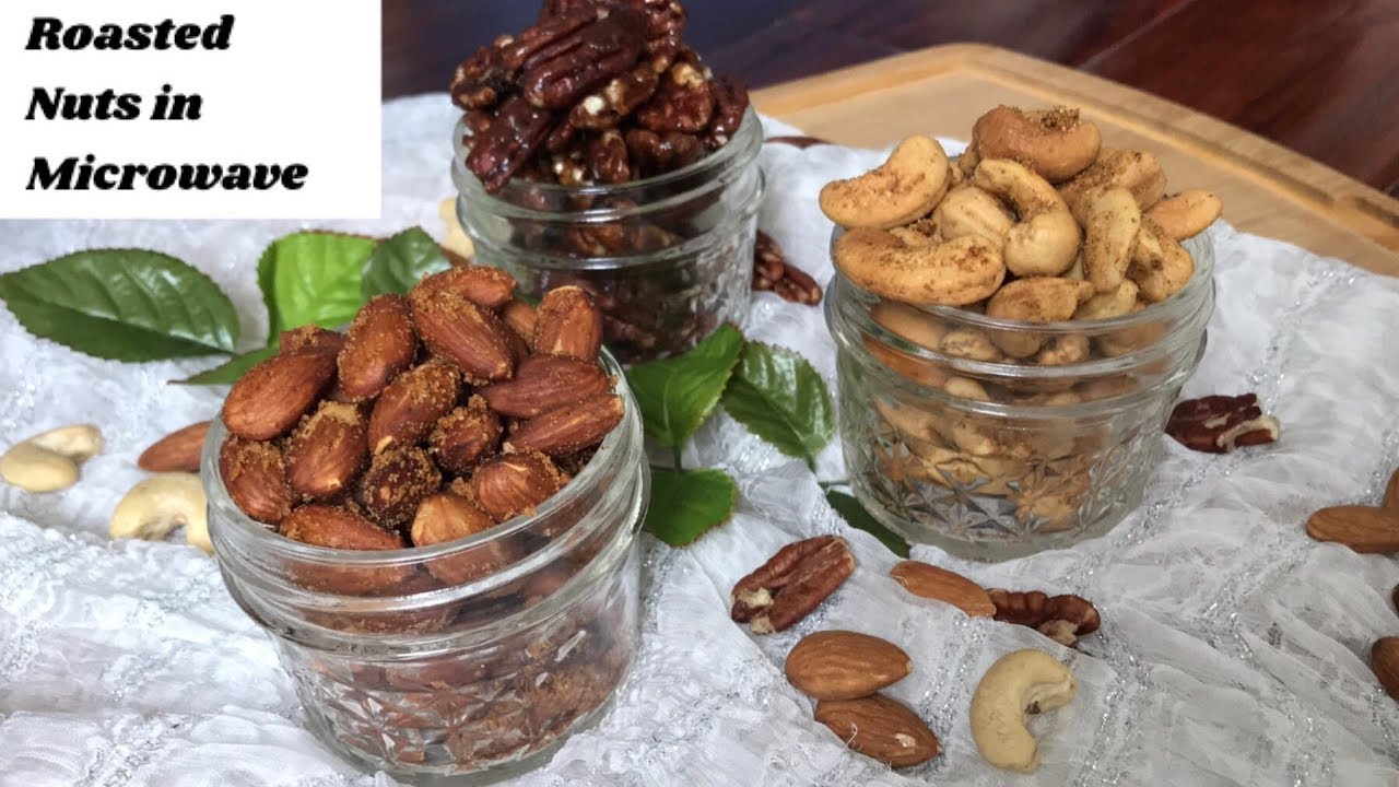 Roasted Nuts In Microwave 3 ways| Roasted Nuts in 3 Flavors SPICY TANGY and SWEET