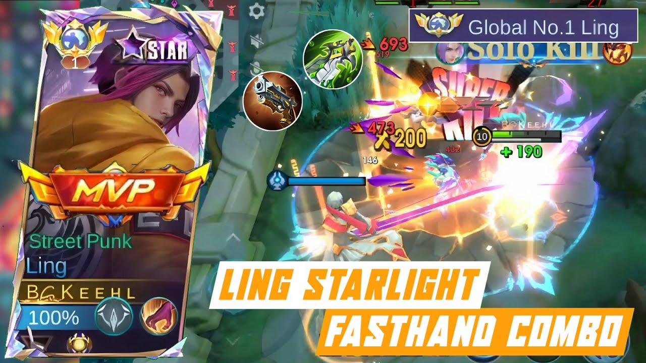 LING STARLIGHT FASTHAND CARRY TEAMMATES IN SOLO RANK! GLOBAL LING - MOBILE LEGENDS