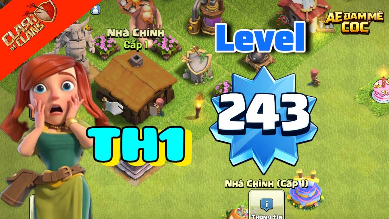 Acc TH1 Khủng Nhất Thế Giới | TH1 Làm Sao Có Thể Tạo Được ? #clashofclans #aedammecoc #coc 