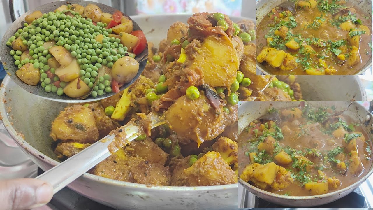 आलू गोभी मटर की सब्जी| Aalu gobi matar ki recipe | tasty Aalu Matr recipe | #viralvideo 