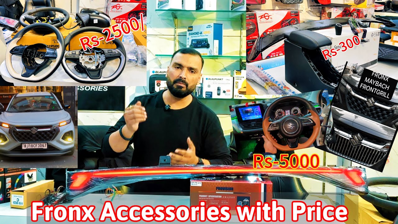 Fronx Base to top accessories with price|Fronx Accessories with Price|Maruti Fronx Modifications 