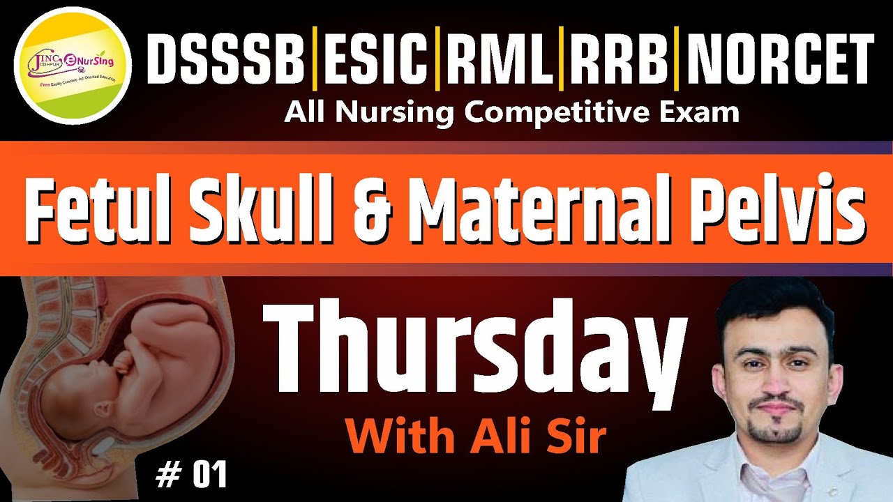 OBG #Fetul Skull & Maternal Pelvis Thursday Special Class MCQ #01 NORCET-7  | DSSSB | ESIC | RML