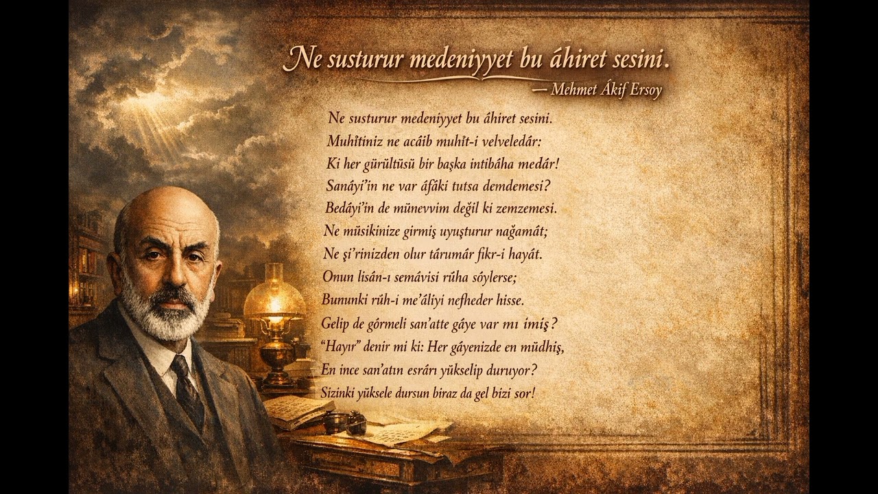 Ne susturur medeniyyet bu ahiret sesini 1-Mehmet Akif Ersoy