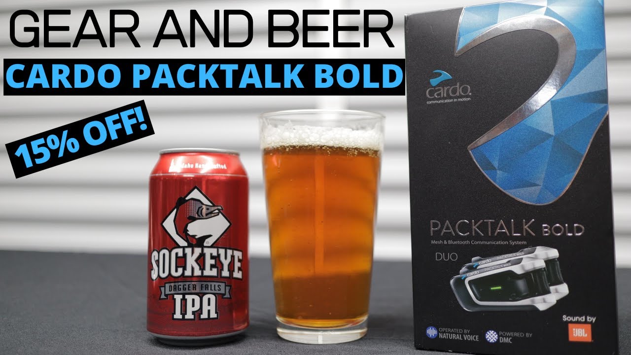 Cardo Packtalk BOLD JBL Review Watch to get 15% off your entire purchase - Gear and Beer Review