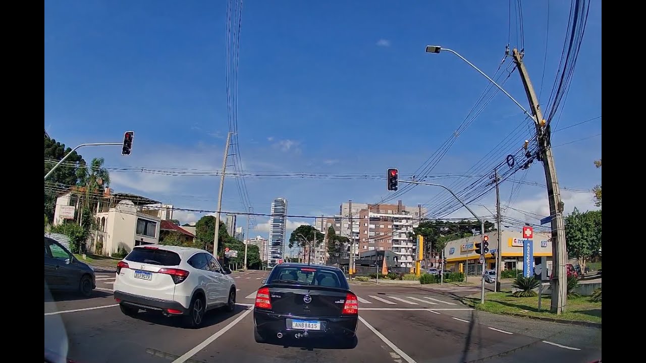 Dirigindo Curitiba 16-02-25  Sol e calor - Driving Curitiba Brazil.