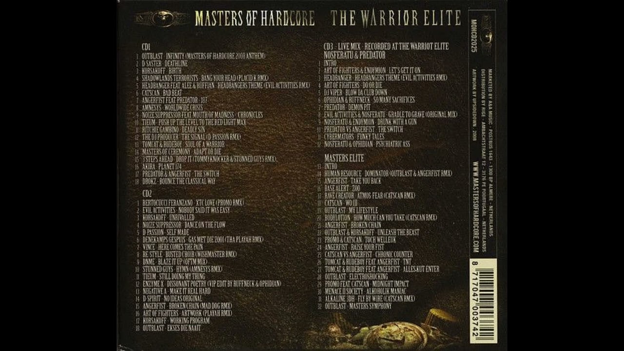 Masters Of Hardcore Chapter XXV - The Warrior Elite - 2008