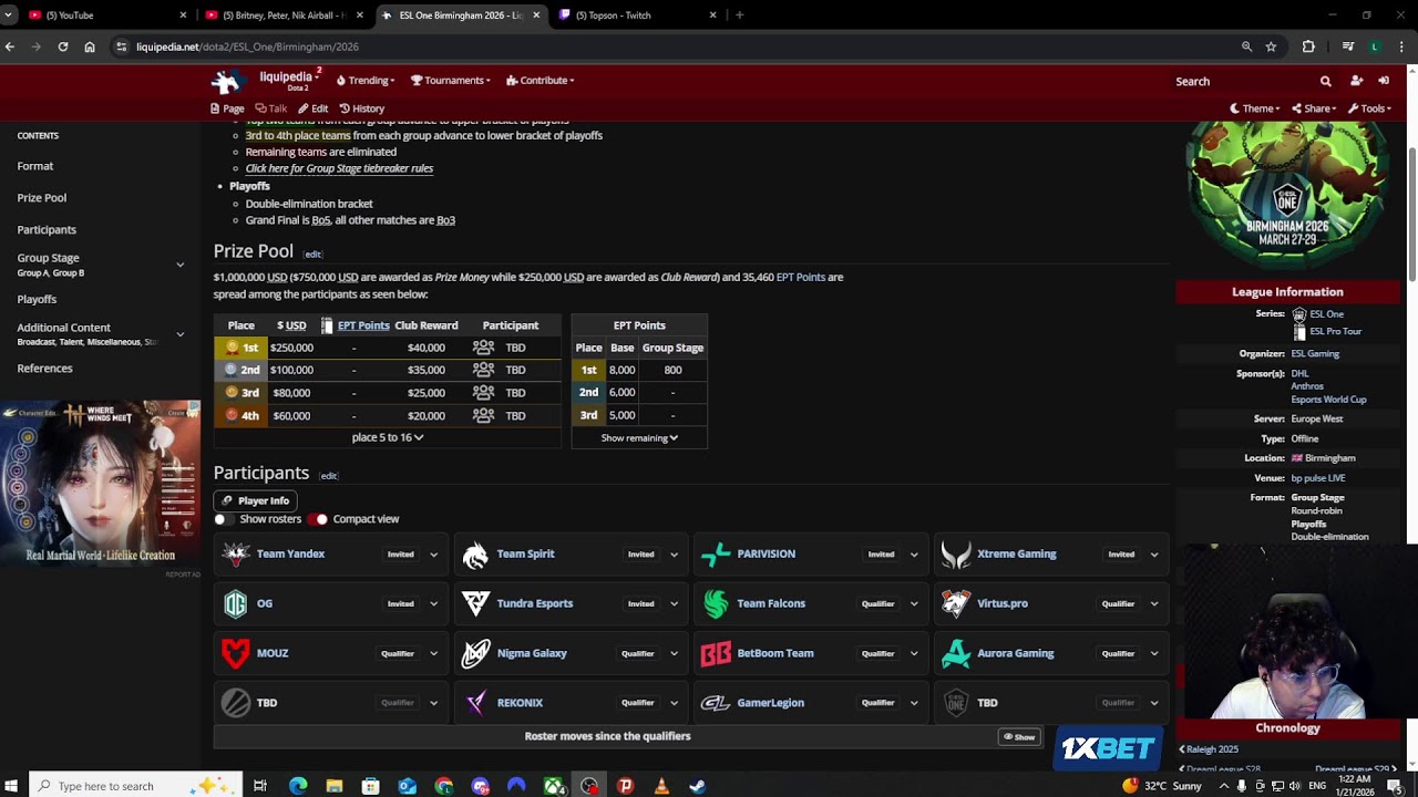 ESL One Birmingham 2026 WEU CQ (Nigma vs Navi)