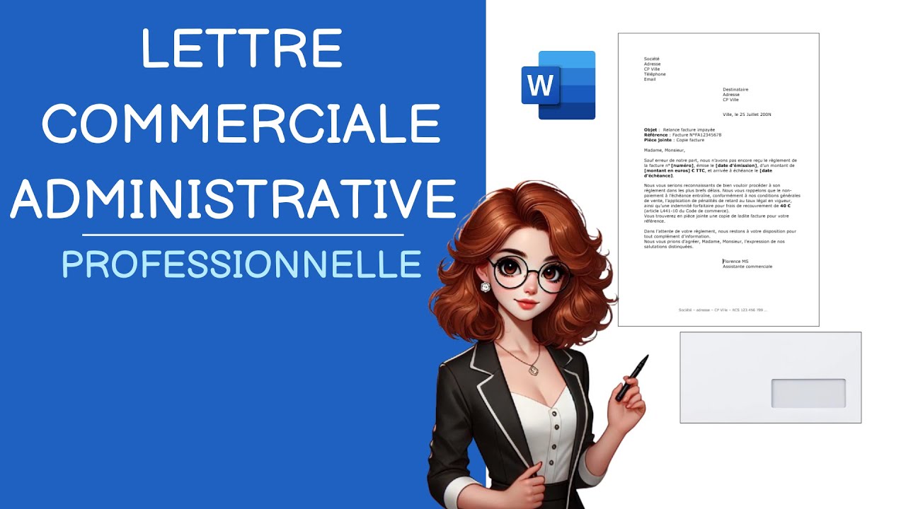 ✉️Word Rédigez une lettre comme un pro💼 Lettre administrative - commerciale Norme afnor #bureautique