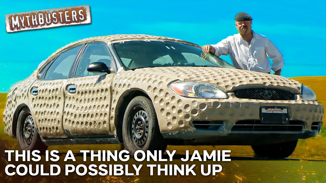 Could Covering Your Car In Dimples Like A Golf Ball Save Fuel? | MythBusters