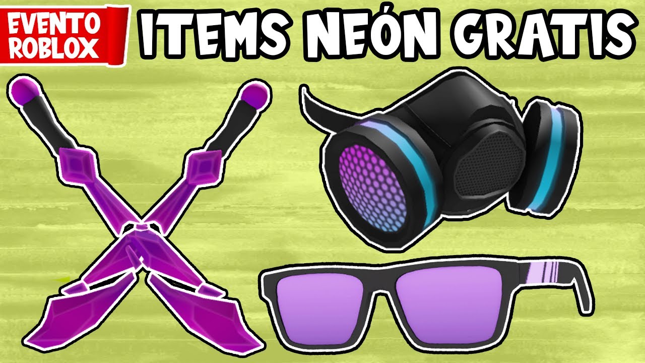 CONSIGUE MASCARA DE GAS, ESPADAS y GAFAS NEÓN GRATIS en ROBLOX | EVENTO ROBLOX X THE CHAINSMOKERS
