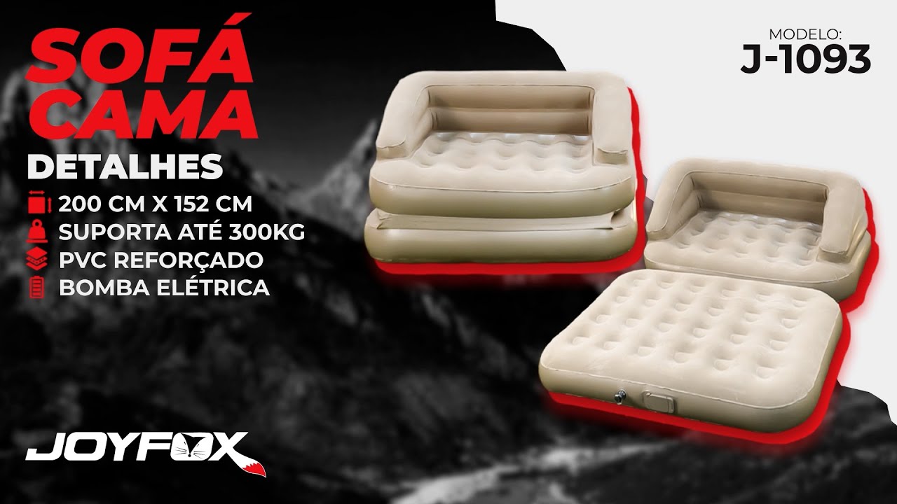 Conheça o Sofá Cama (Carregador Bateria Integrada) JOYFOX