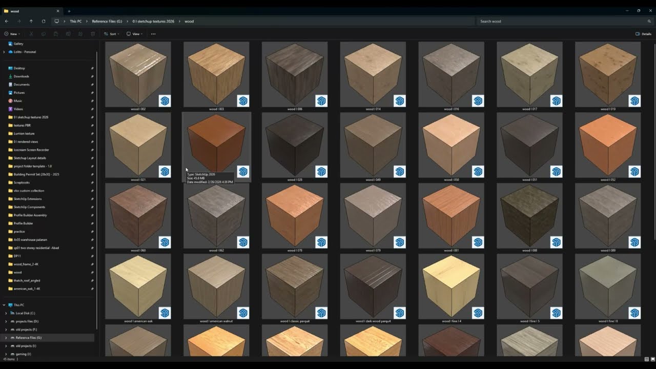sketchup PBR texture custom library | 2026