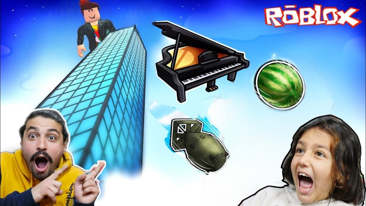 PARA İÇİN 100.KATTAN EŞYA FIRLATTIK ! ROBLOX Throw stuff for money
