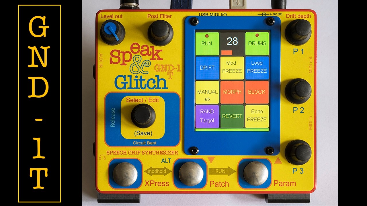 Speak & Glitch GND 1T circuit bent synthesizer: The power of Manual Morph and Drift Buffer Scaling