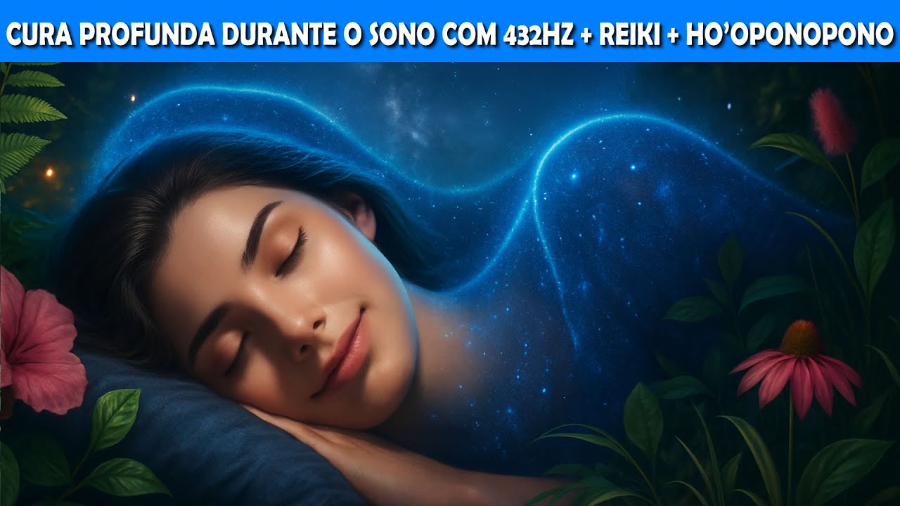 🌙 Renovação Espiritual e Limpeza Emocional | Sono Profundo com Reiki + Ho'oponopono + 432Hz.💤