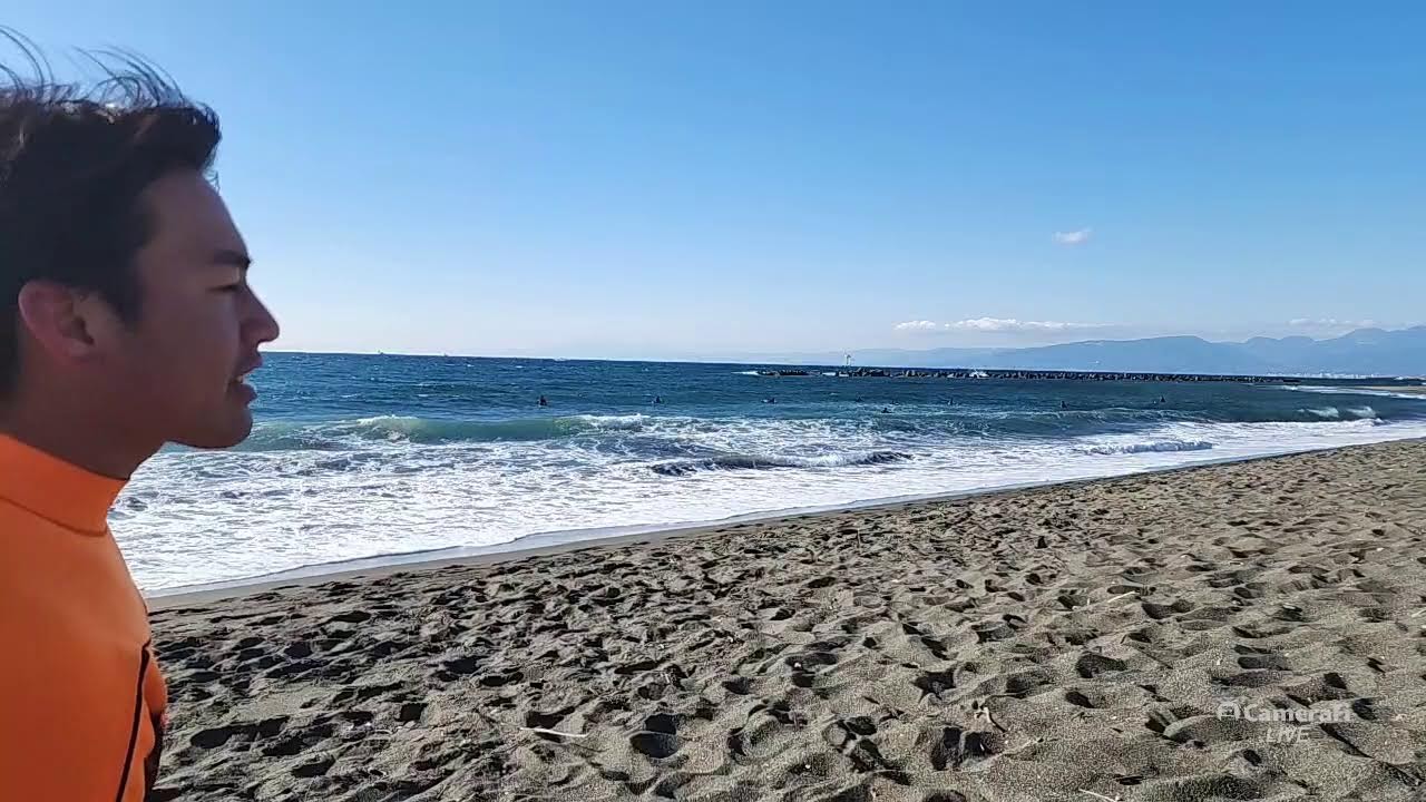 【LIVE配信 24.Jan.2026.波情報】湘南平塚海岸ライブカメラ サーフィン波動画スキムボード #今日の波 #beachlife