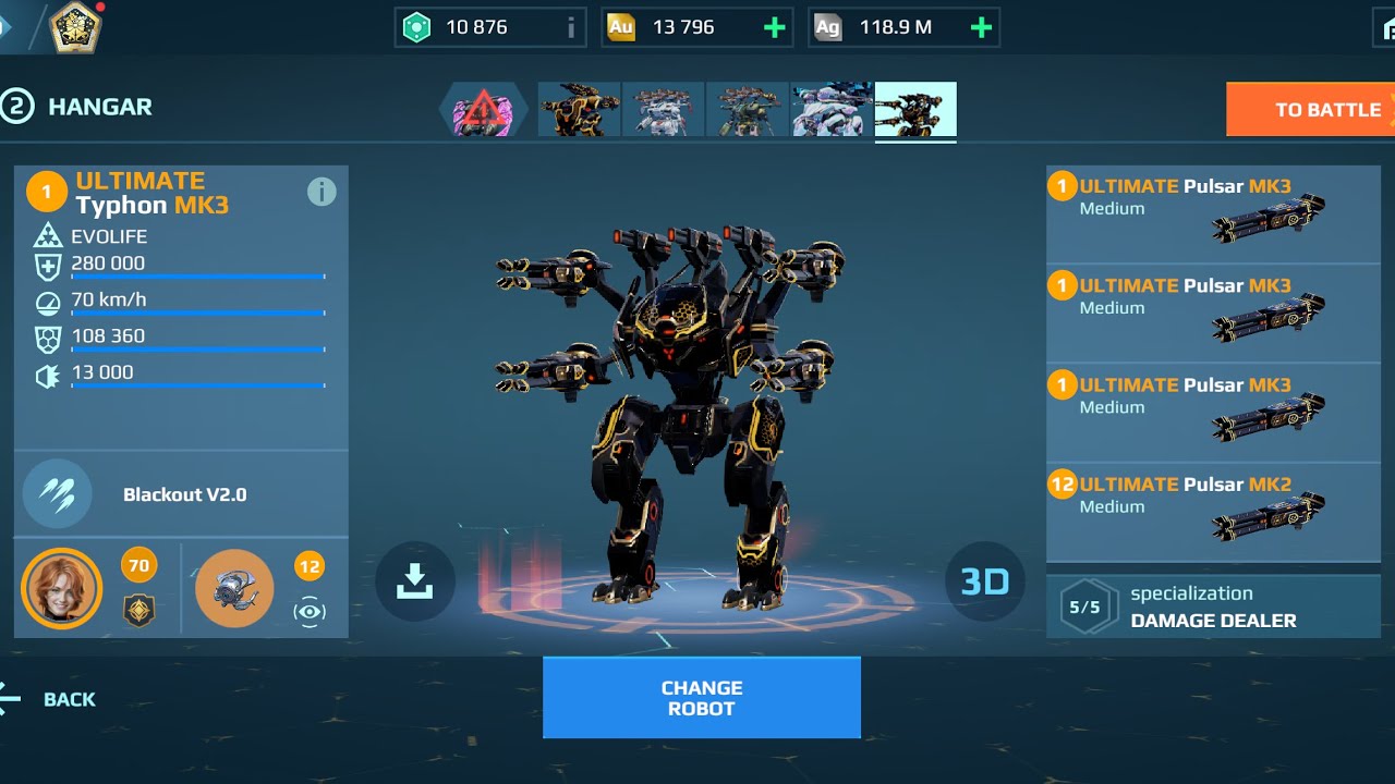 ULTIMATE Typhon Pulsar | War Robots Gameplay 
