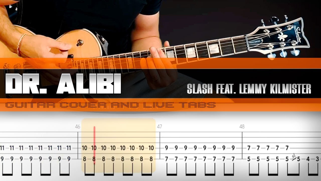 Doctor Alibi | Slash (feat. Lemmy Kilmister) | Guitar cover + live tabs