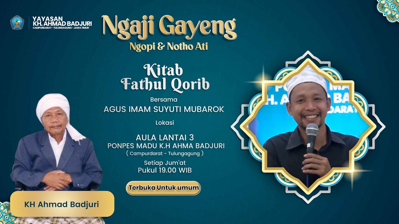🔴Live Ngaji Gayeng kitab Fathul Qorib bersama Agus Imam Suyuti Mubarok