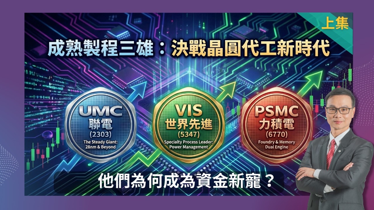 【選股教練】成熟製程三雄：聯電、世界先進、力積電的超級比一比(上集)