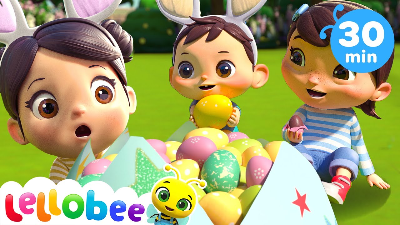 🐰 Easter Egg Hunt! 🥚 | BEST OF @KidsKaraokeSongs | Lellobee Friends
