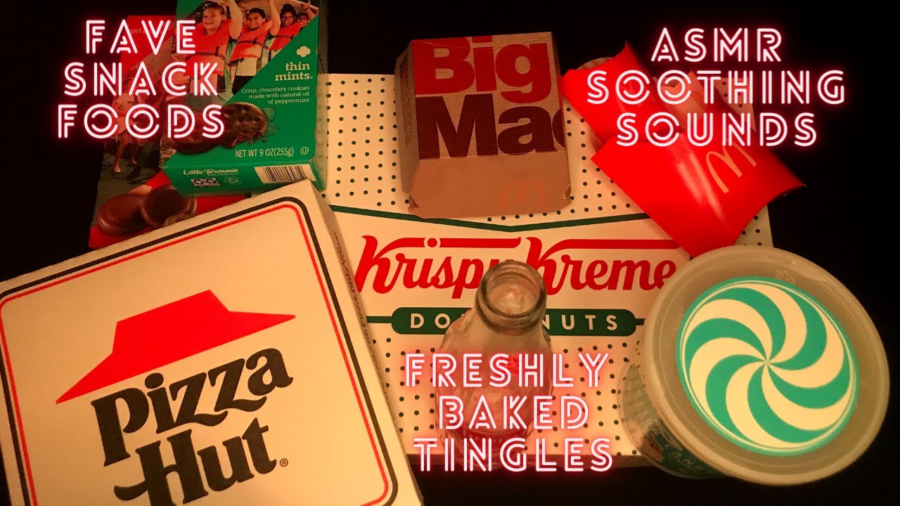 ASMR Snack Food Boxes Glass Plastic Tapping Triggers, Scratching for Tingles and Sleep NO TALKING