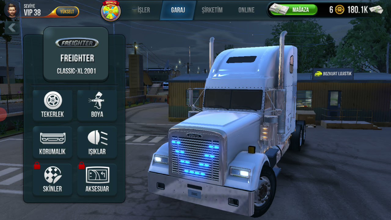 Truck simulator ultimate'de 🇺🇸Amerika'da ofis açtım ve freıghter classıc xl 2001 tırını satın aldım