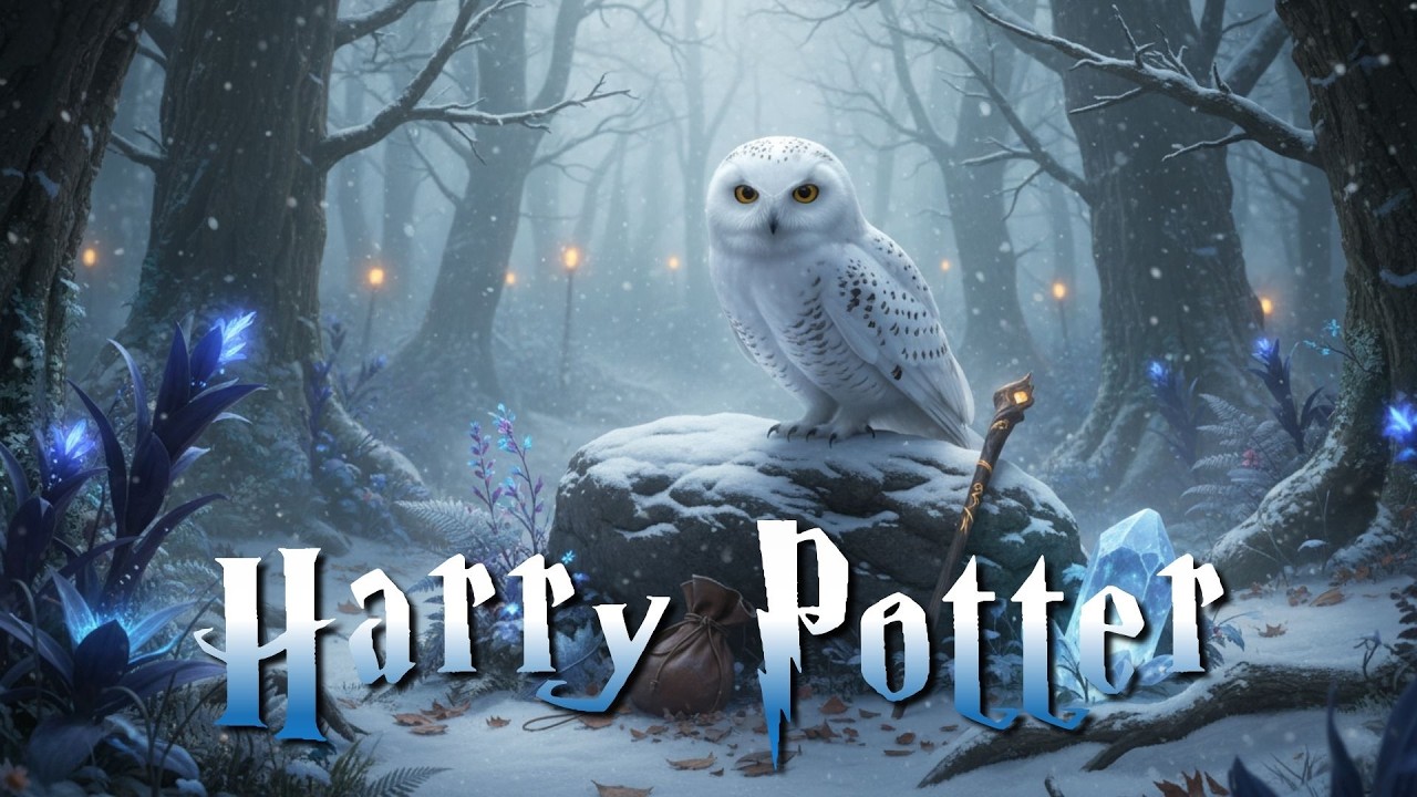 When Snow Falls on Christmas Night ❄️ Hogwarts Ambience & Cozy Music